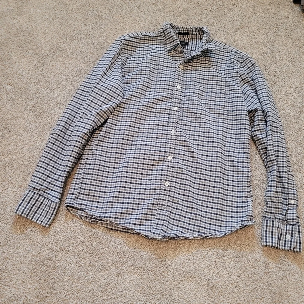 J. Crew Oxford Mens Slim Fit Button Up Shirts Size Large